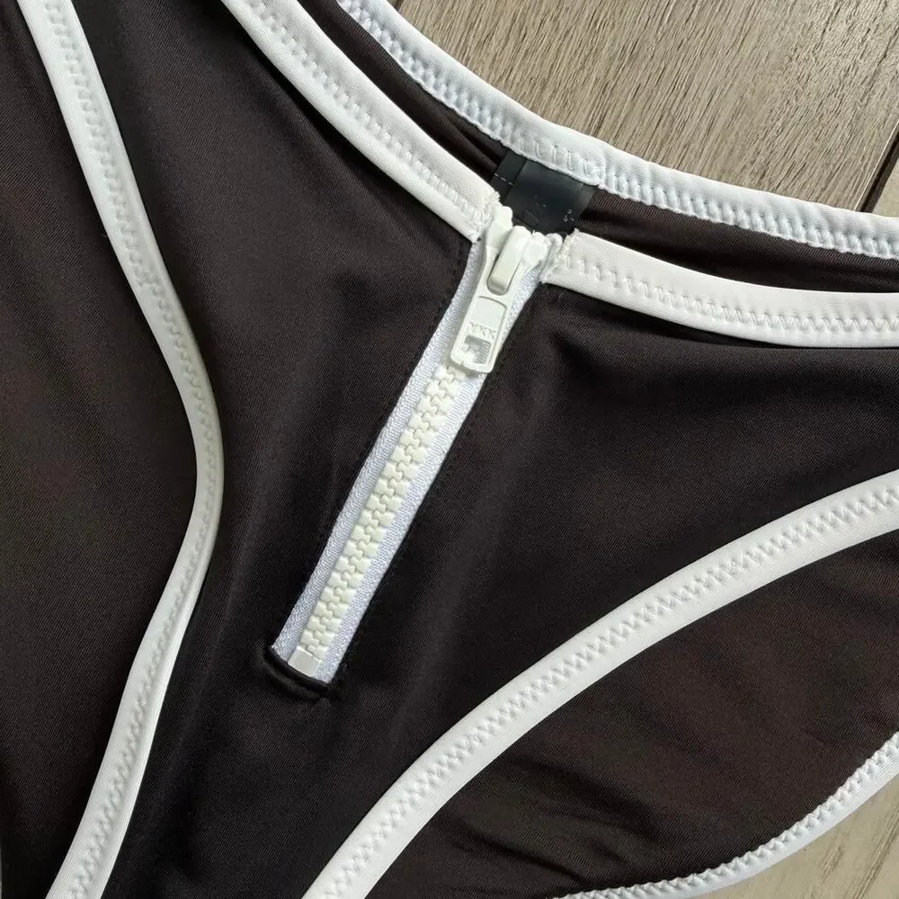 Skims zip front bikini bottom